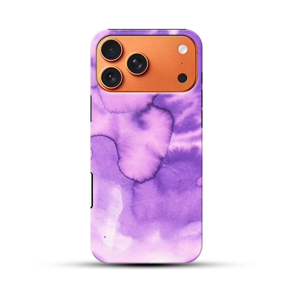 紫色の水彩ぼかし iPhone 17 Pro Maxオリジナル耐衝撃ケース