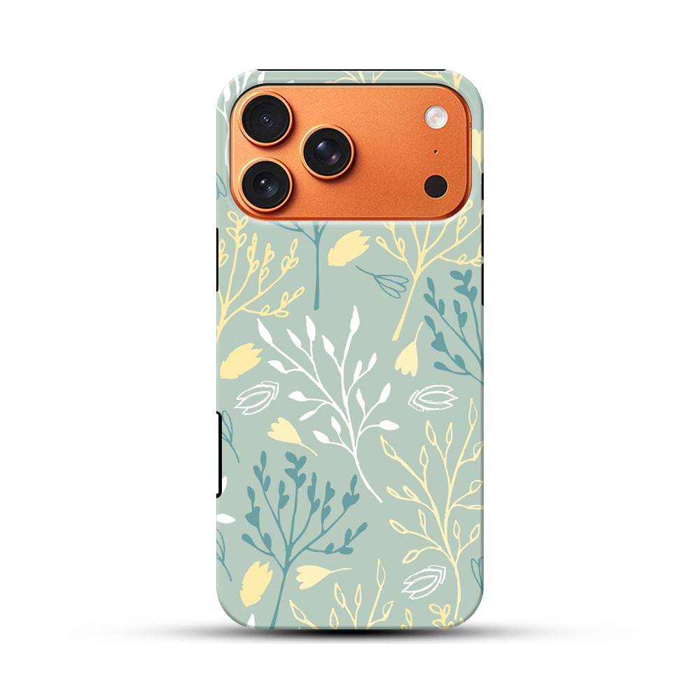 ナチュラルフラワーパターン iPhone 17 Pro Maxオリジナル耐衝撃ケース