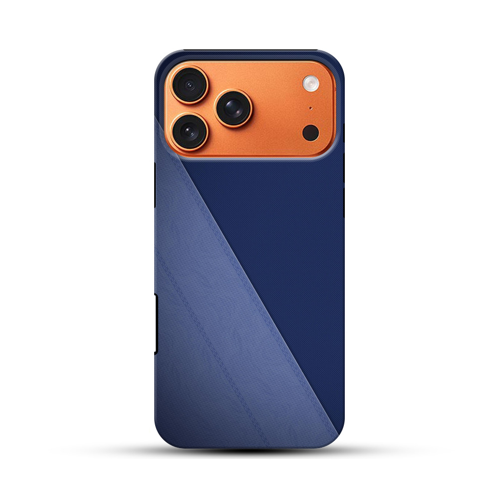 ネイビーブルーテクスチャ iPhone 17 Pro Maxオリジナル耐衝撃ケース