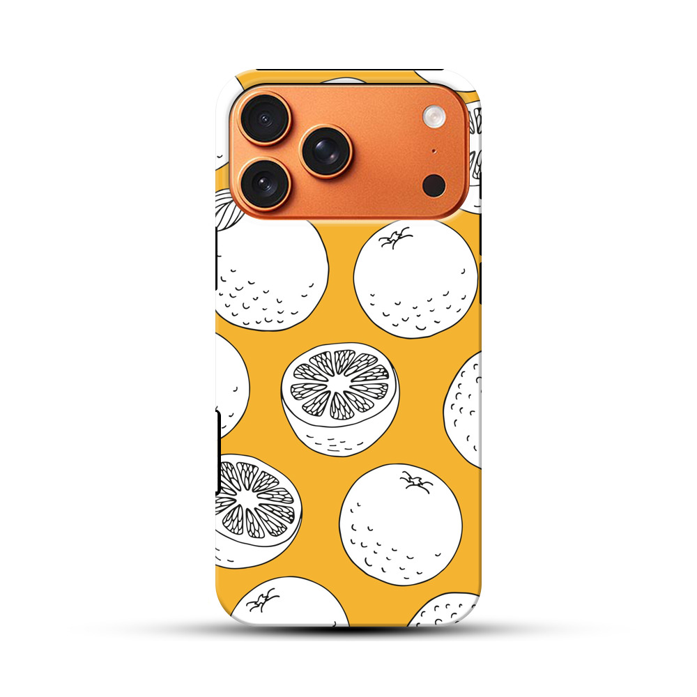 オレンジのパターン iPhone 17 Pro Maxオリジナル耐衝撃ケース