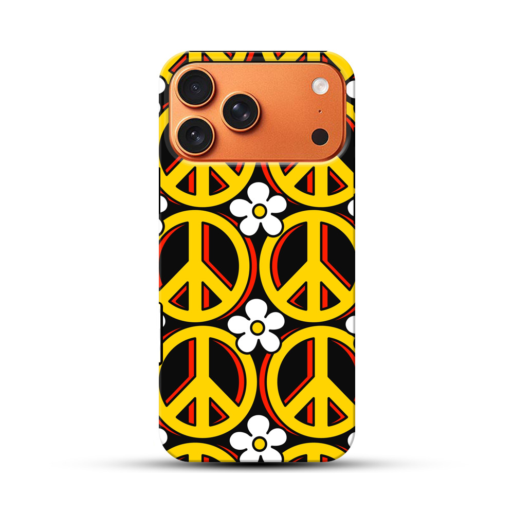 ピースマークとハイビスカスのパターン peace-mark ピースマークとハイビスカスのパターン peace-mark