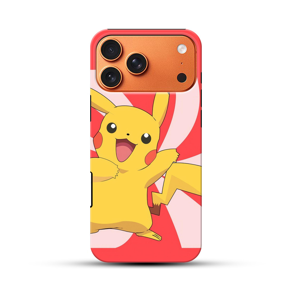 元気なピカチュウ iPhone 17 Pro Maxオリジナル耐衝撃ケース