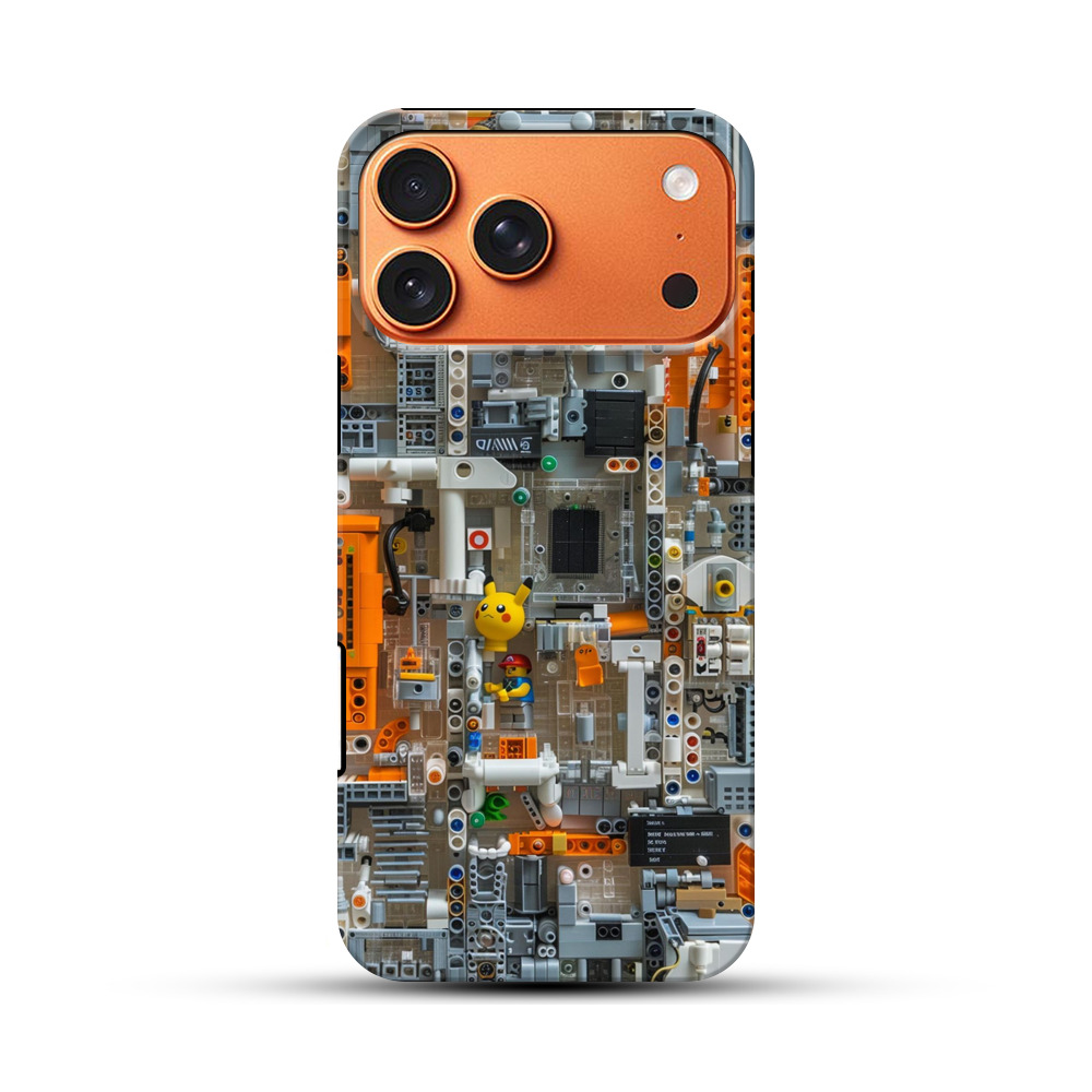 ピカチュウとレゴの部品 iPhone 17 Pro Maxオリジナル耐衝撃ケース