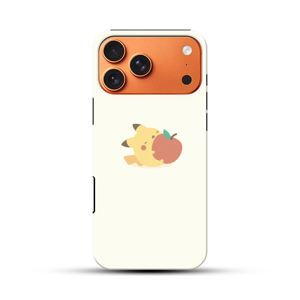 ピカチュウとりんご iPhone 17 Pro Maxオリジナル耐衝撃ケース