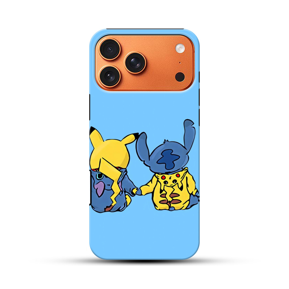 ピカチュウとスティッチ iPhone 17 Pro Maxオリジナル耐衝撃ケース