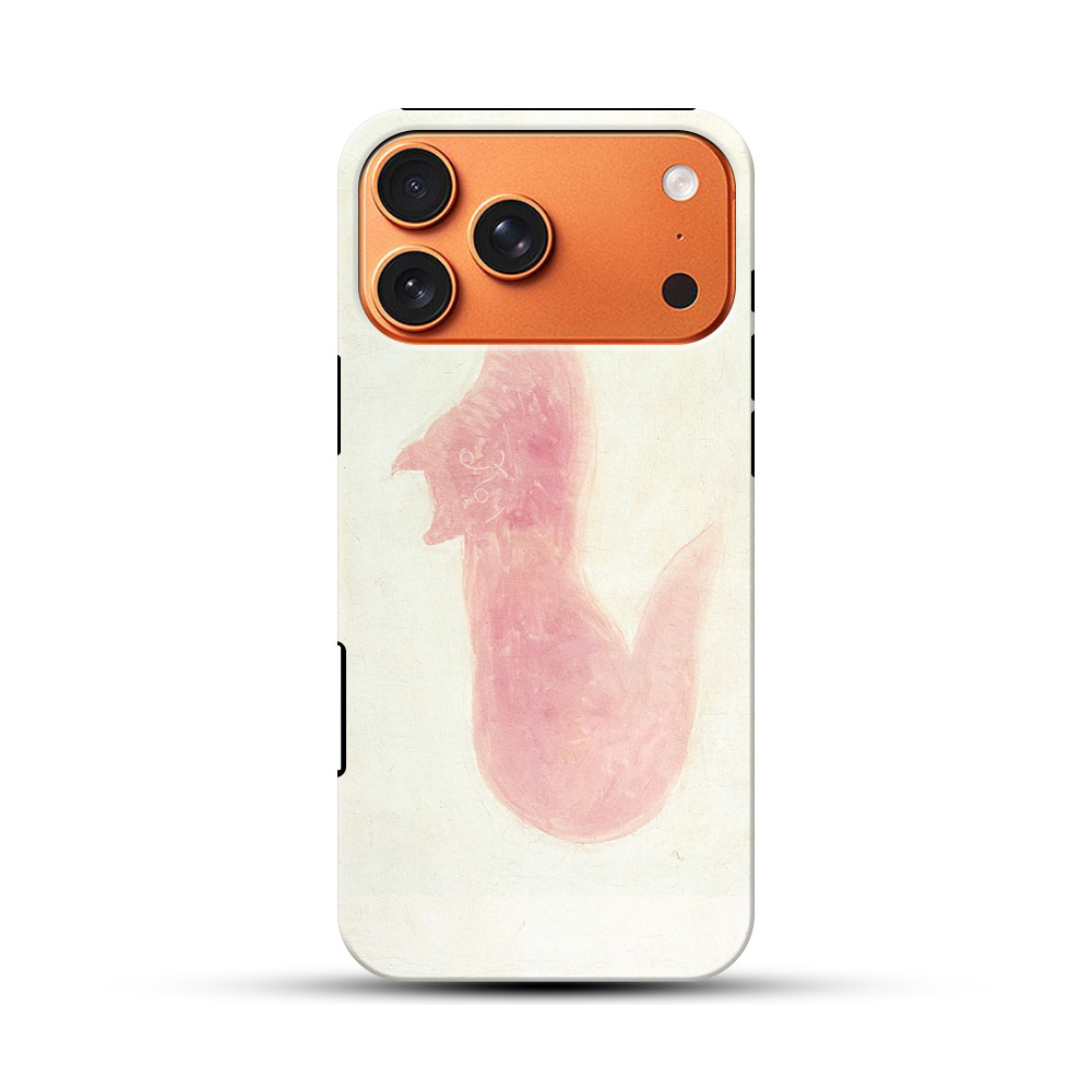 ピンクのキツネシルエット iPhone 17 Pro Maxオリジナル耐衝撃ケース