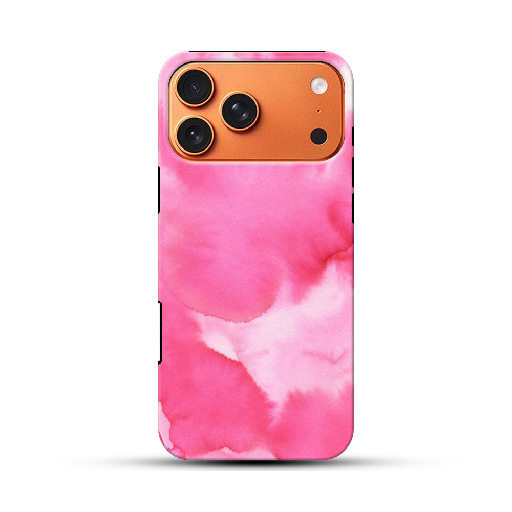 ピンクの水彩パターン iPhone 17 Pro Maxオリジナル耐衝撃ケース