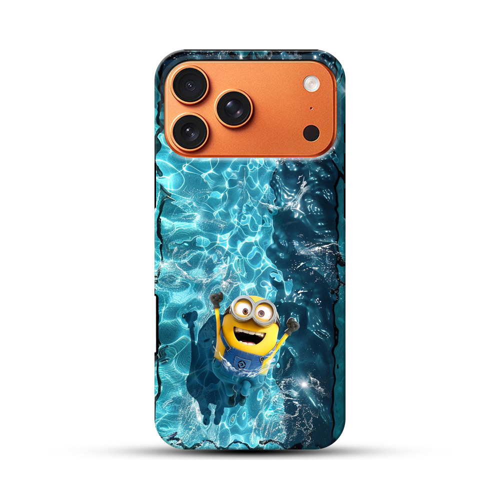 プールの水面とミニオン iPhone 17 Pro Maxオリジナル耐衝撃ケース