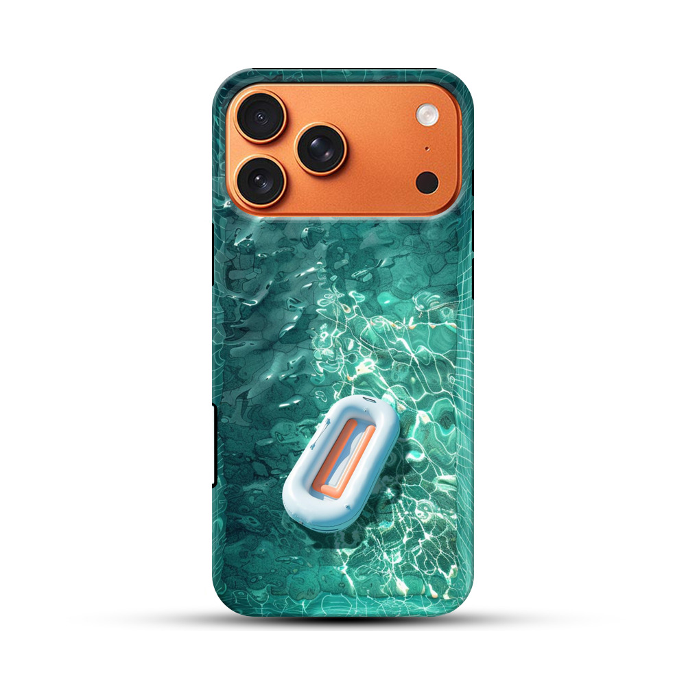 プールの水面の浮き輪 iPhone 17 Pro Maxオリジナル耐衝撃ケース