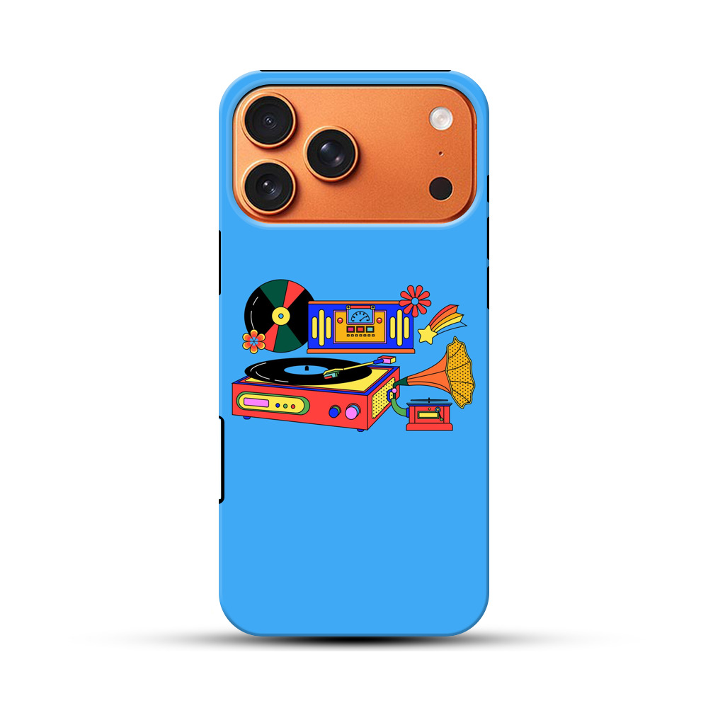 レコードプレーヤーと音楽 iPhone 17 Pro Maxオリジナル耐衝撃ケース