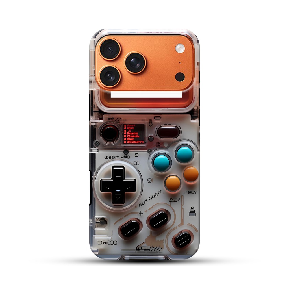 透明レトロゲームコントローラー iPhone 17 Pro Maxオリジナル耐衝撃ケース