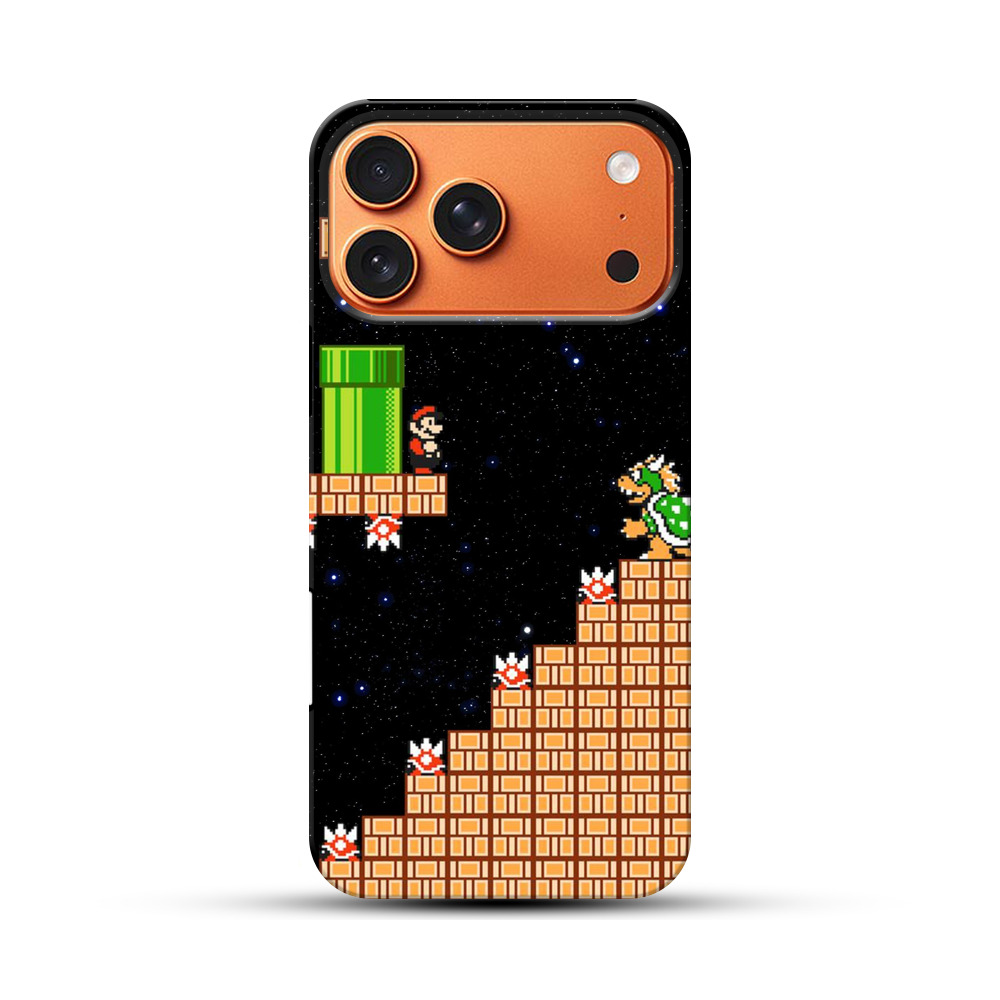 マリオvsクッパの対決 iPhone 17 Pro Maxオリジナル耐衝撃ケース