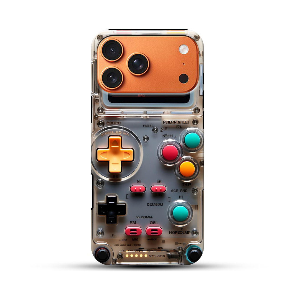 透明レトロゲームコントローラー iPhone 17 Pro Maxオリジナル耐衝撃ケース