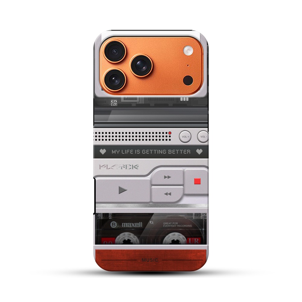 レトロカセットプレーヤー iPhone 17 Pro Maxオリジナル耐衝撃ケース