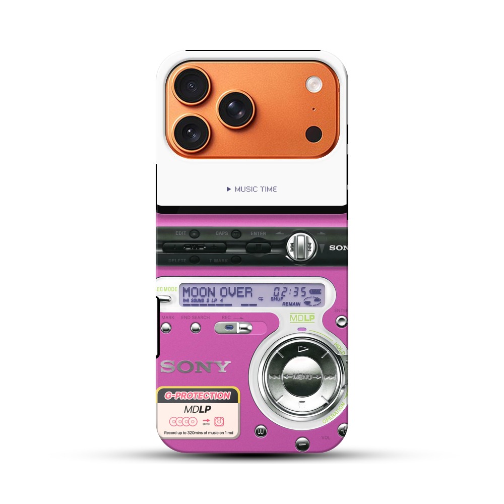 レトロMDプレーヤー iPhone 17 Pro Maxオリジナル耐衝撃ケース