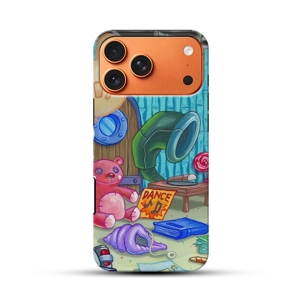 レトロな蓄音機とぬいぐるみ iPhone 17 Pro Maxオリジナル耐衝撃ケース