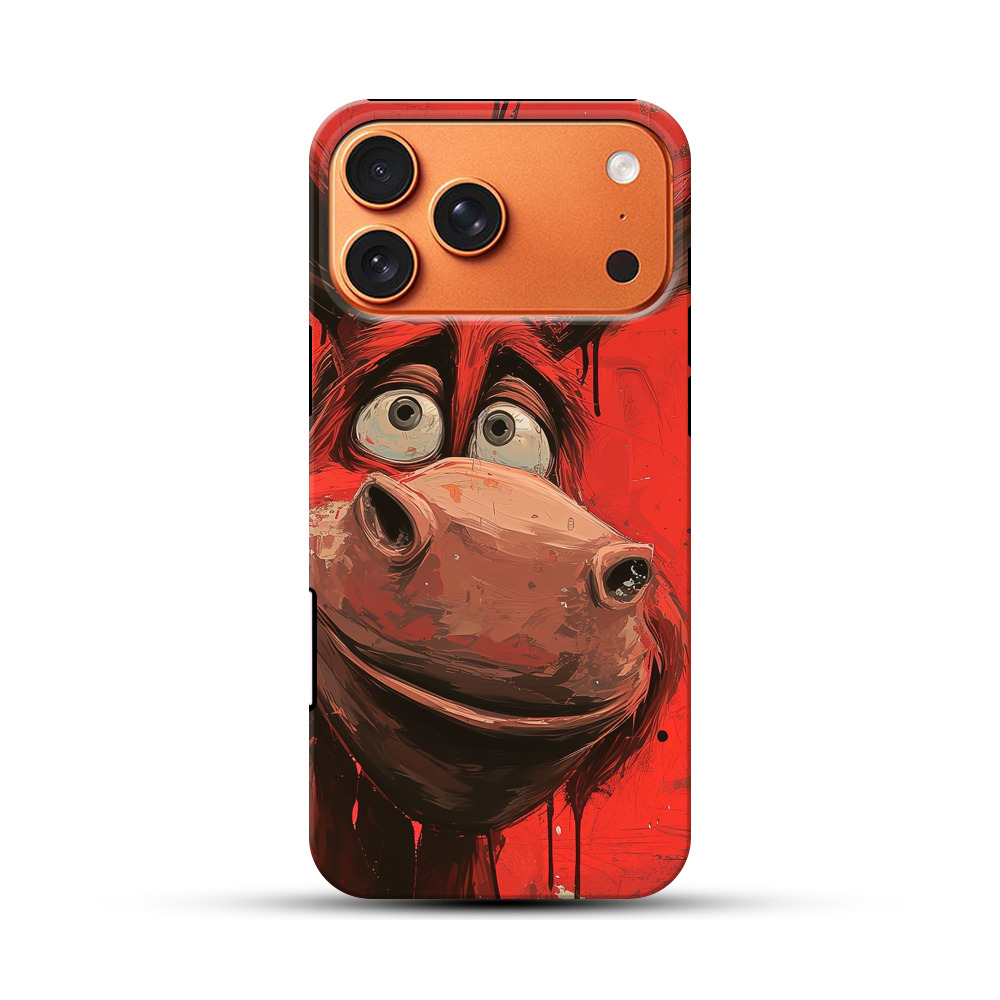 ユーモラスな赤ロバ iPhone 17 Pro Maxオリジナル耐衝撃ケース