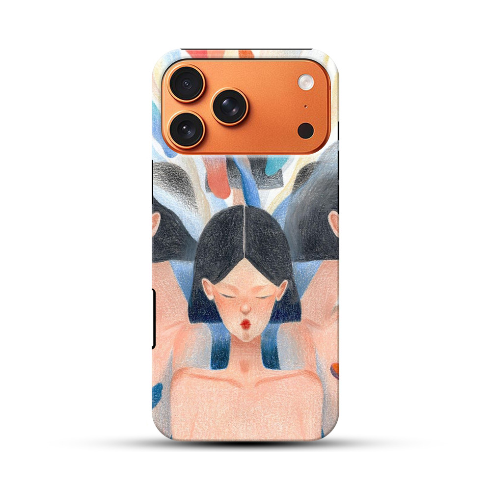 三面の女性と色彩の広がり iPhone 17 Pro Maxオリジナル耐衝撃ケース