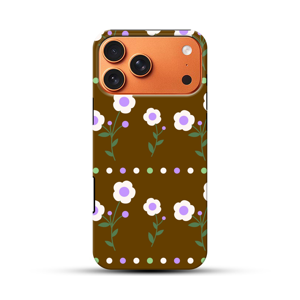 白と紫の花柄パターン flower-dots 白と紫の花柄パターン flower-dots
