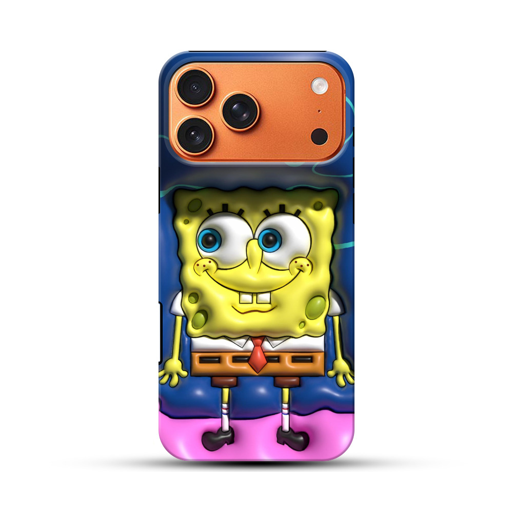 スポンジボブのイラスト iPhone 17 Pro Maxオリジナル耐衝撃ケース