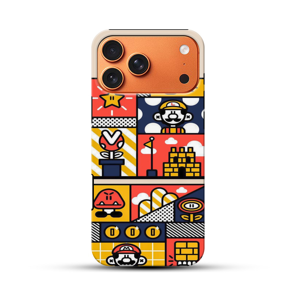 マリオゲームモチーフ iPhone 17 Pro Maxオリジナル耐衝撃ケース