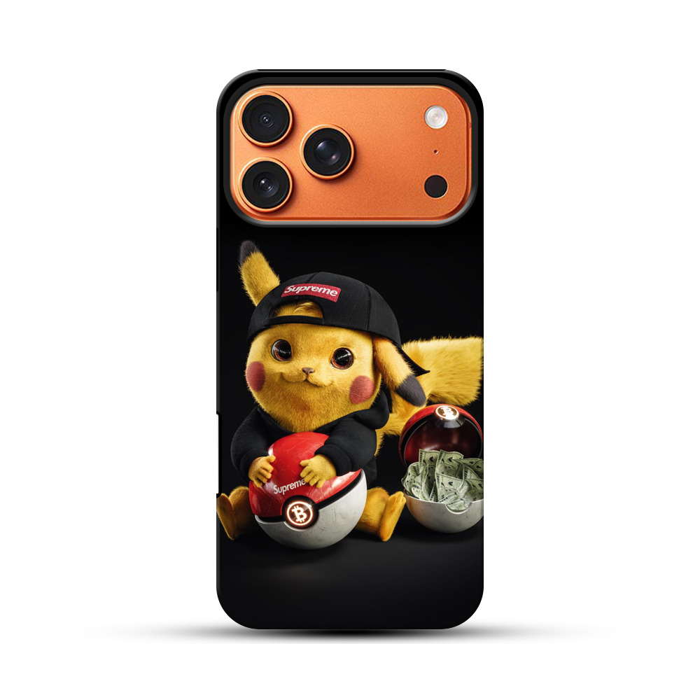 Supremeキャップピカチュウ iPhone 17 Pro Maxオリジナル耐衝撃ケース