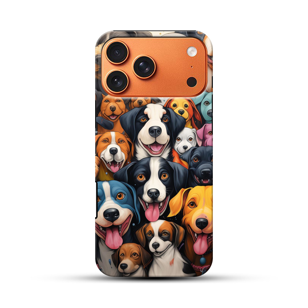 たくさん犬たち集合 iPhone 17 Pro Maxオリジナル耐衝撃ケース