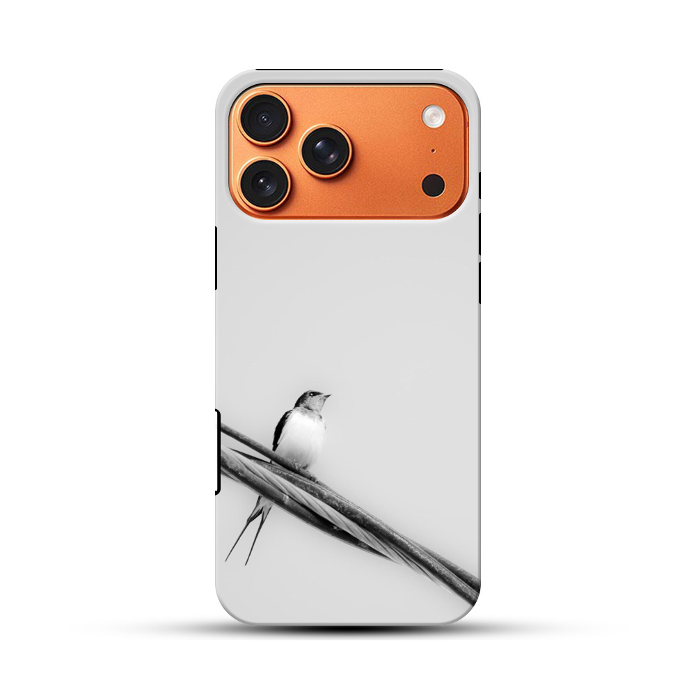 モノクロ鳥の静寂 iPhone 17 Pro Maxオリジナル耐衝撃ケース