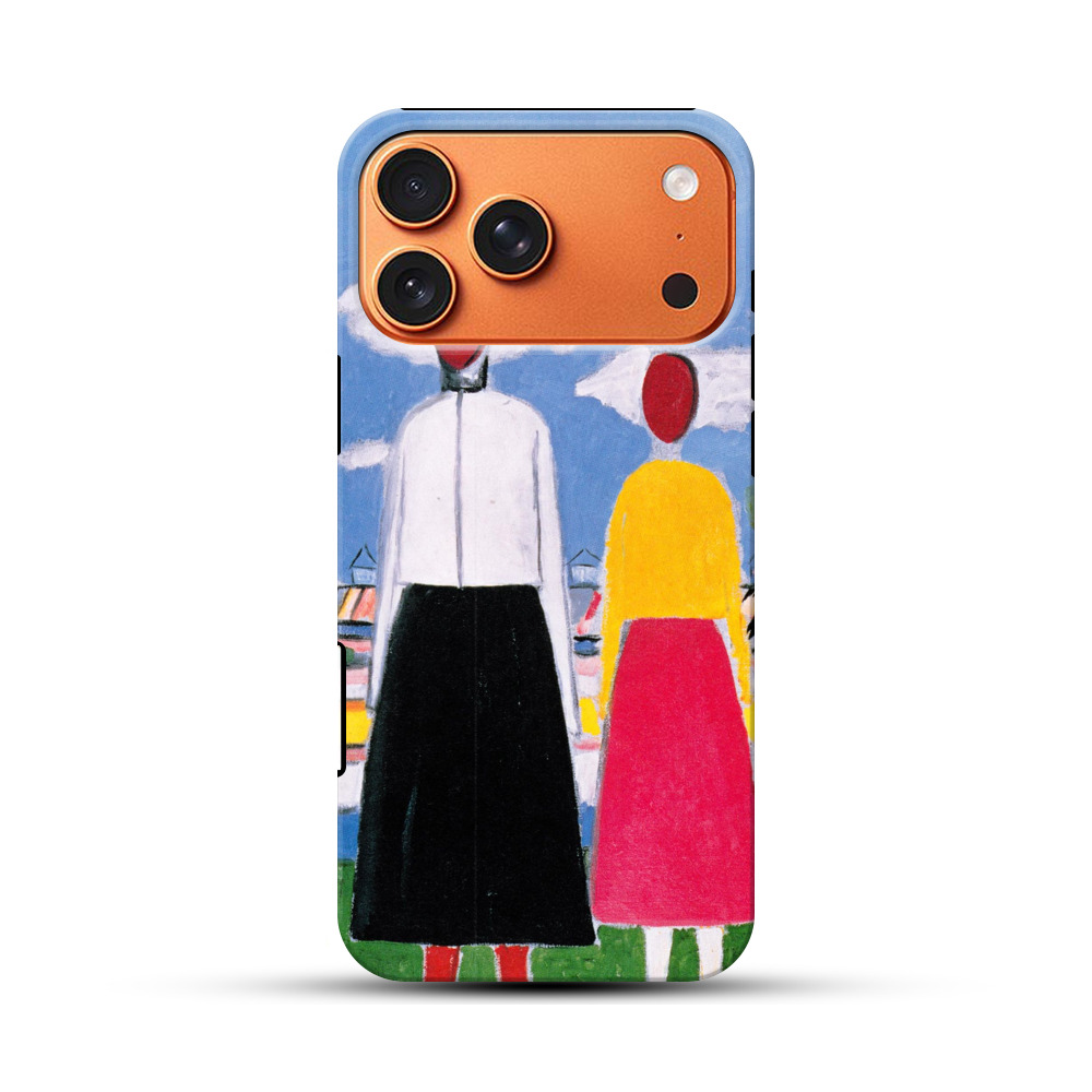 抽象赤顔人物 iPhone 17 Pro Maxオリジナル耐衝撃ケース