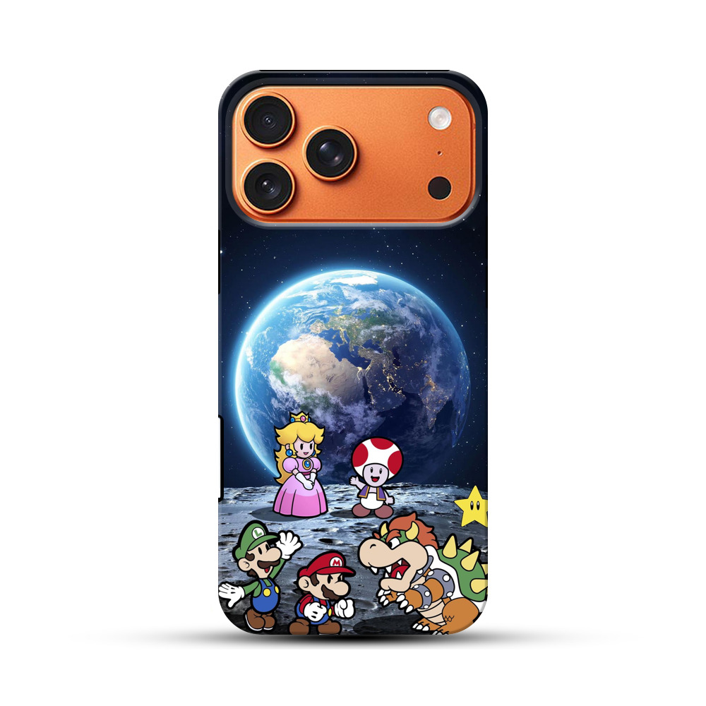 宇宙とゲームキャラ iPhone 17 Pro Maxオリジナル耐衝撃ケース
