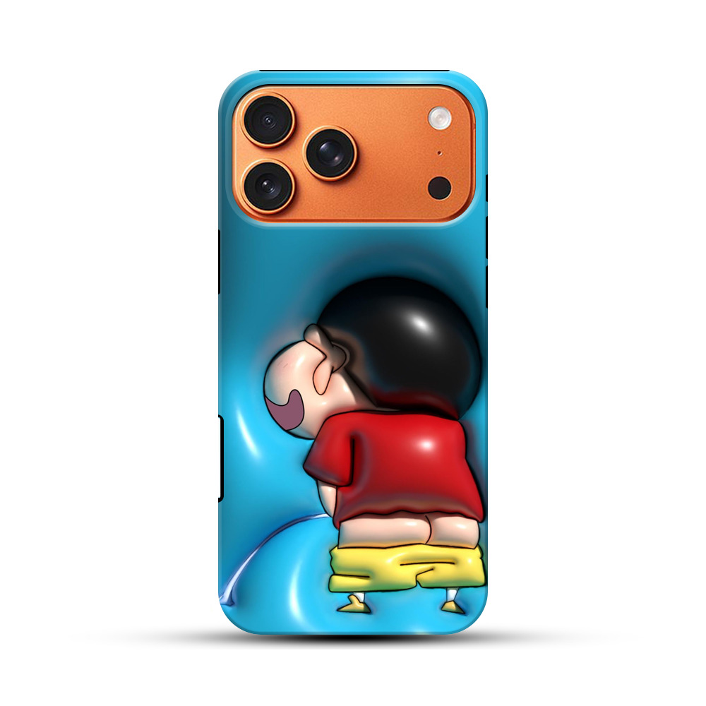 うずくまるキャラクター iPhone 17 Pro Maxオリジナル耐衝撃ケース