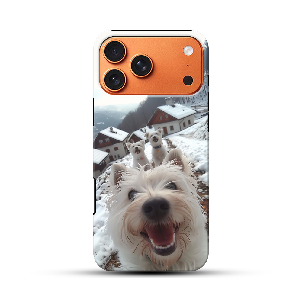 雪景色の白い犬たち iPhone 17 Pro Maxオリジナル耐衝撃ケース