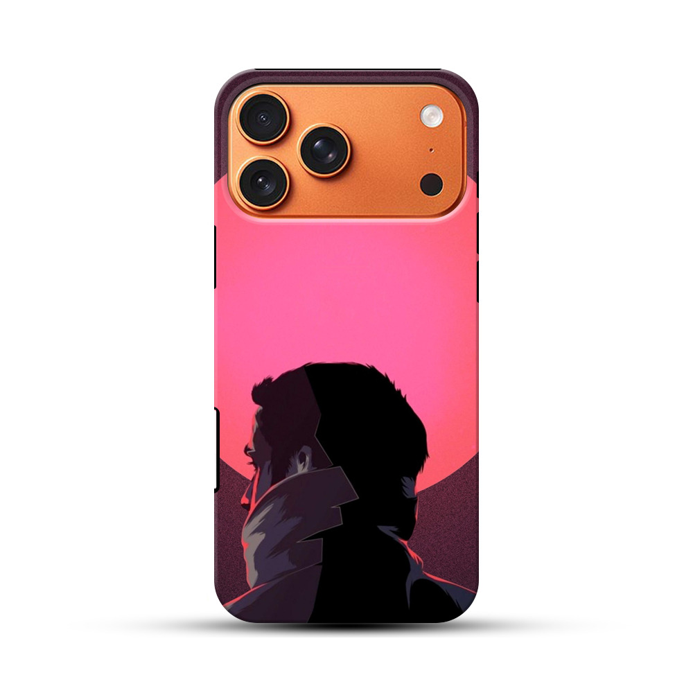 夕日の男性シルエット iPhone 17 Pro Maxオリジナル耐衝撃ケース