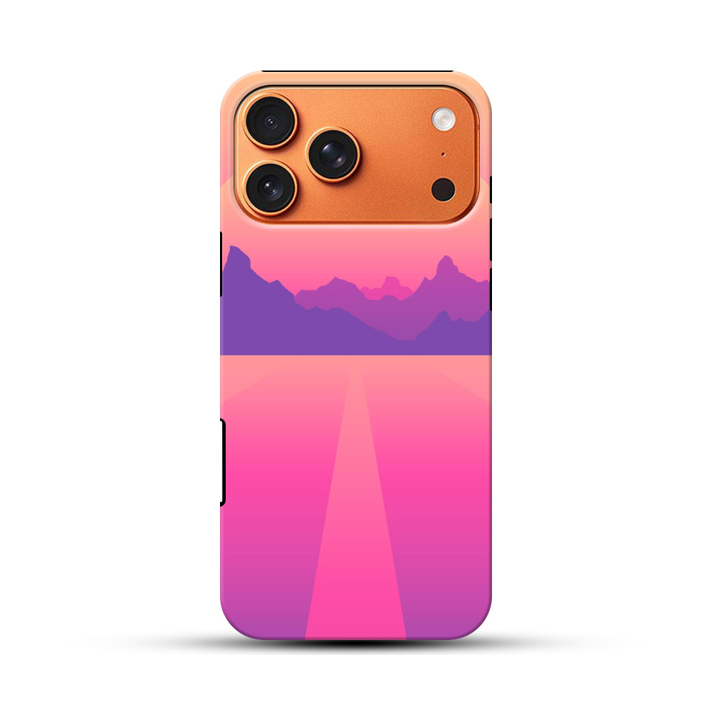 夕焼け山並みグラデ iPhone 17 Pro Maxオリジナル耐衝撃ケース