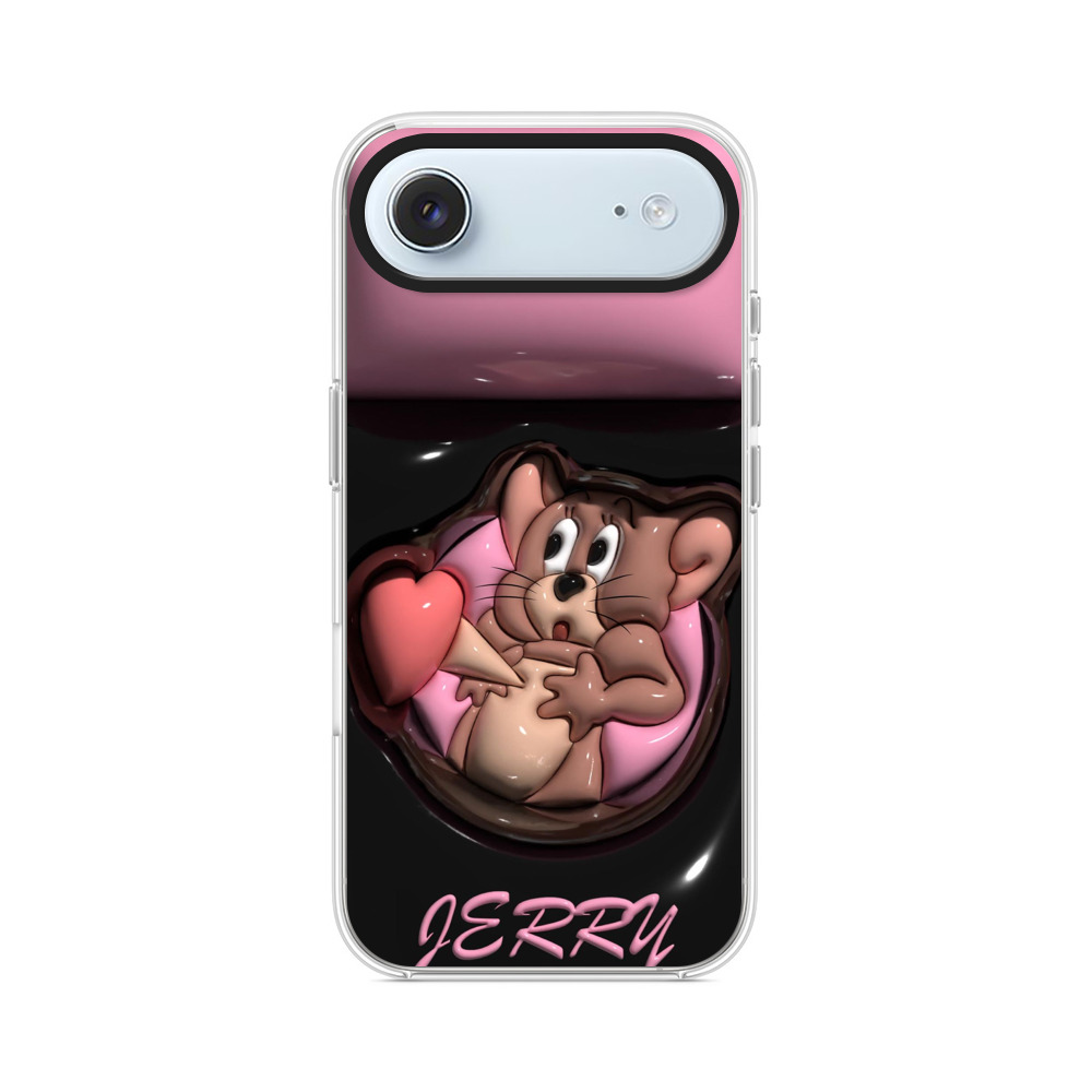 愛らしいネズミとハート iPhone Airオリジナルケース