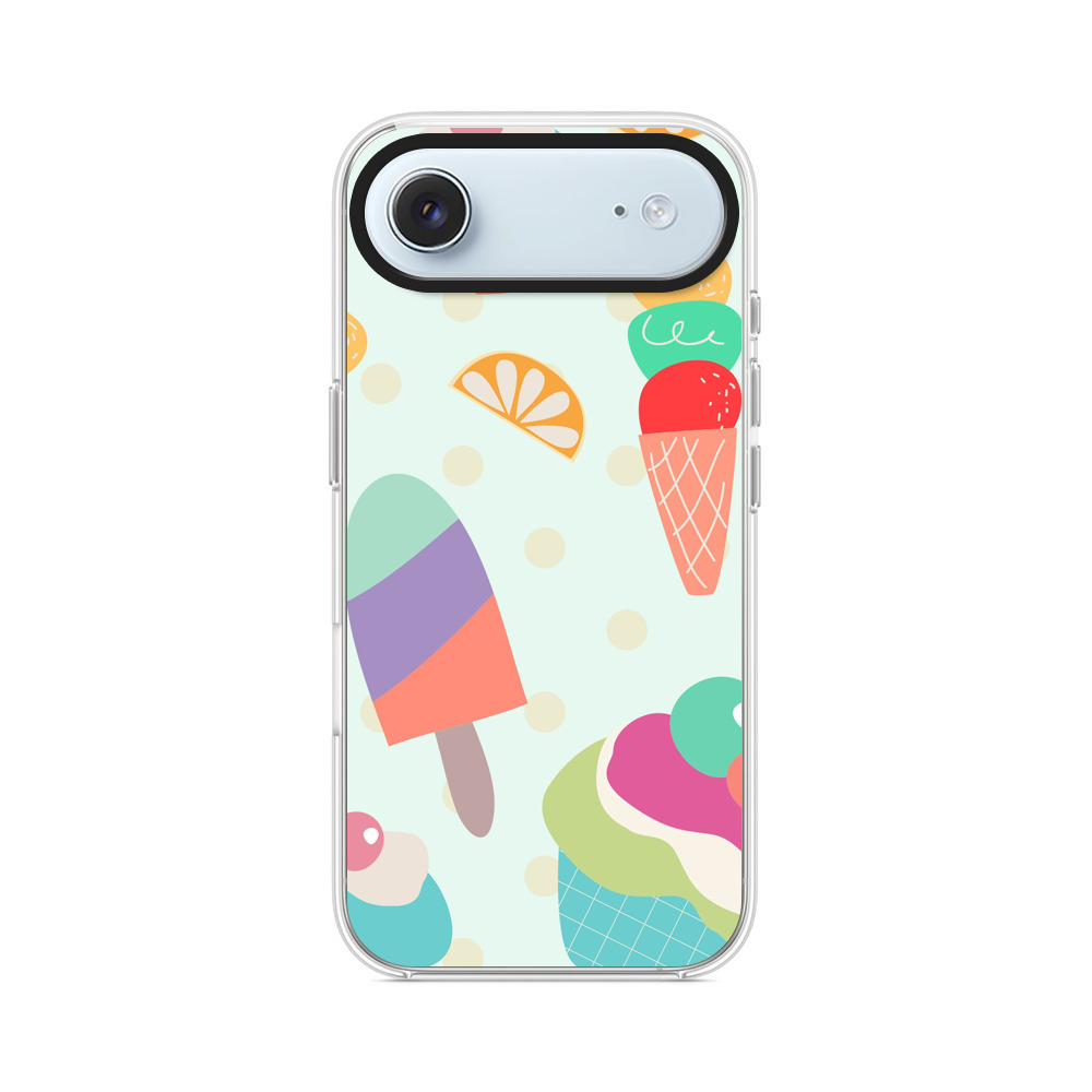 アイスクリームとカップケーキのパターン iPhone Airオリジナルケース