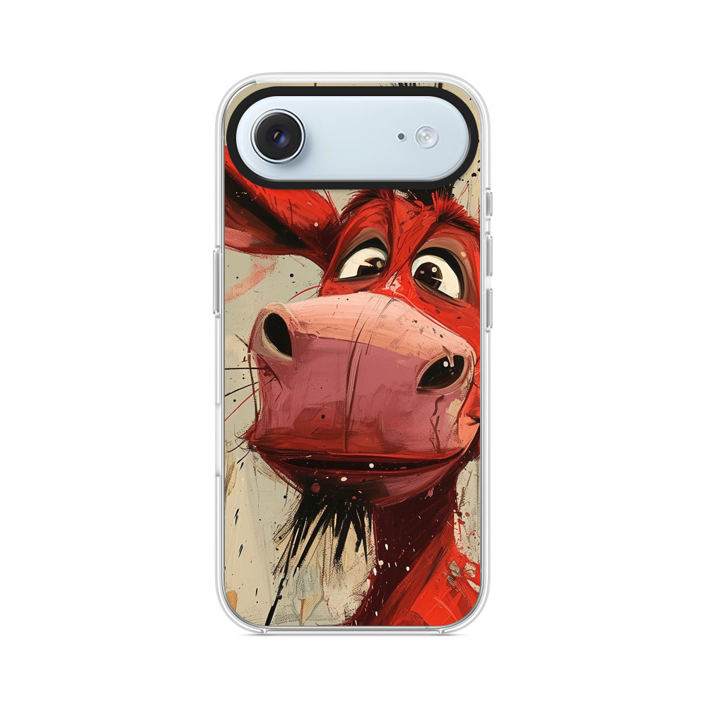 赤いロバのイラスト iPhone Airオリジナルケース