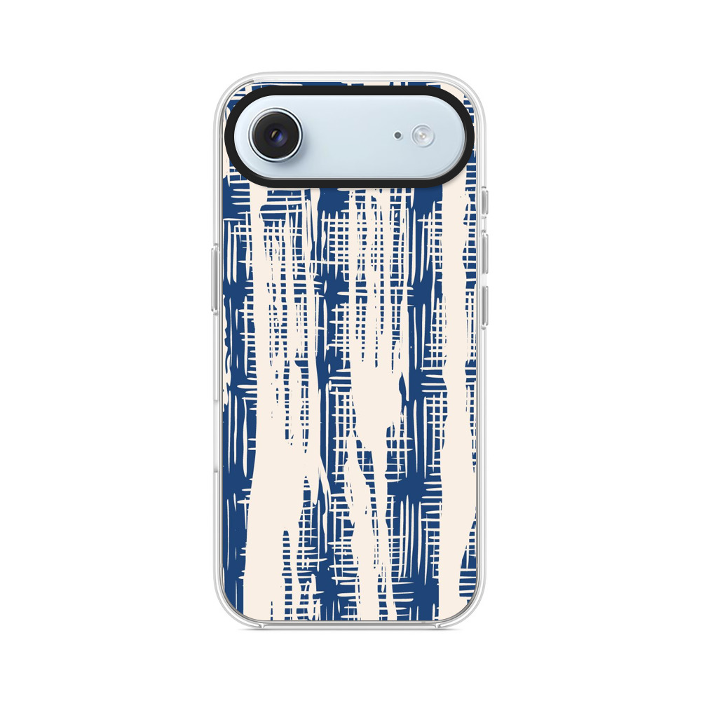 青と白の抽象パターン iPhone Airオリジナルケース