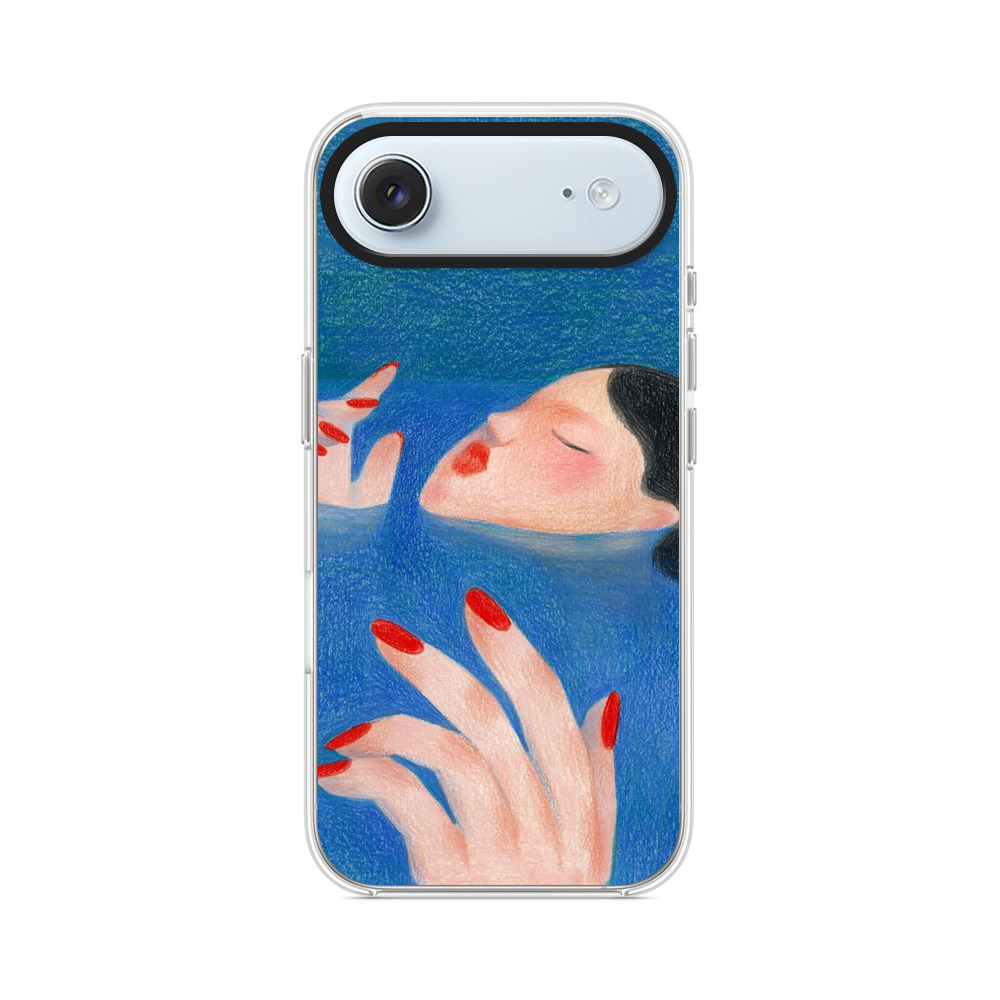 青い水の中で眠る女性 iPhone Airオリジナルケース
