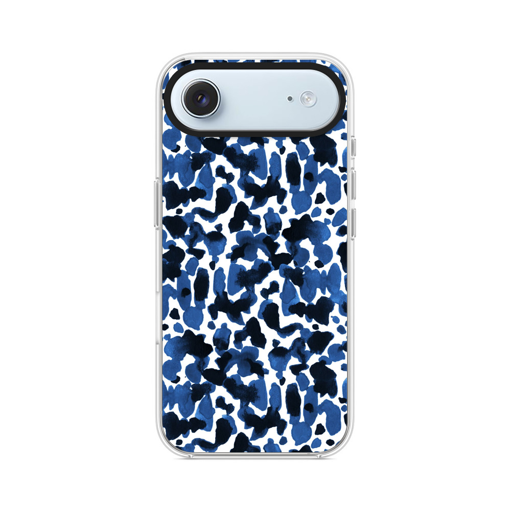 青い水彩模様 iPhone Airオリジナルケース