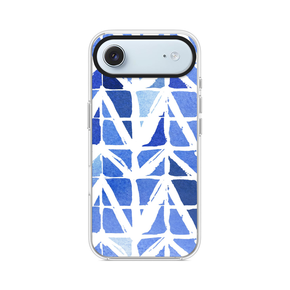 青い水彩模様 iPhone Airオリジナルケース