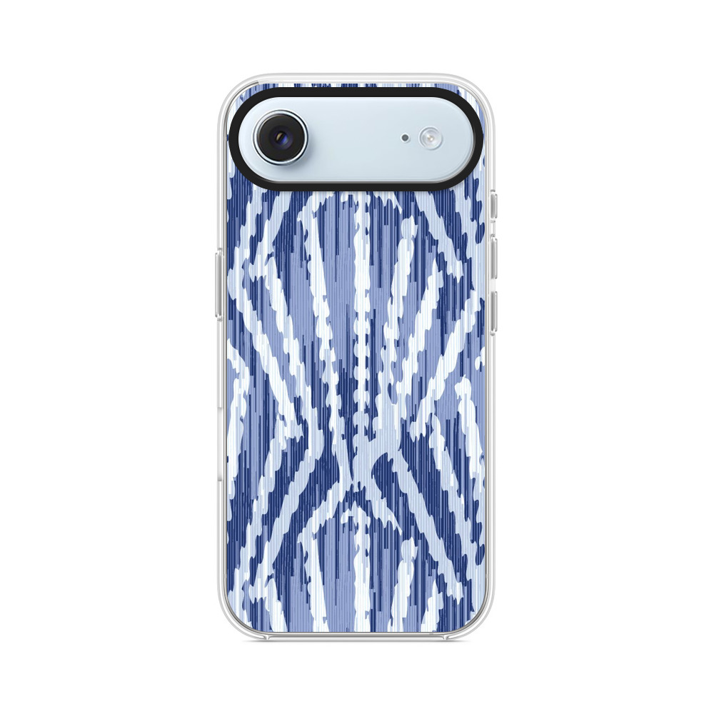 青いストライプパターン iPhone Airオリジナルケース