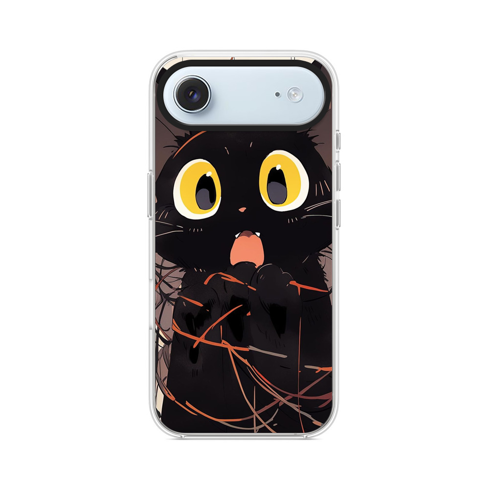 びっくり黒猫 iPhone Airオリジナルケース