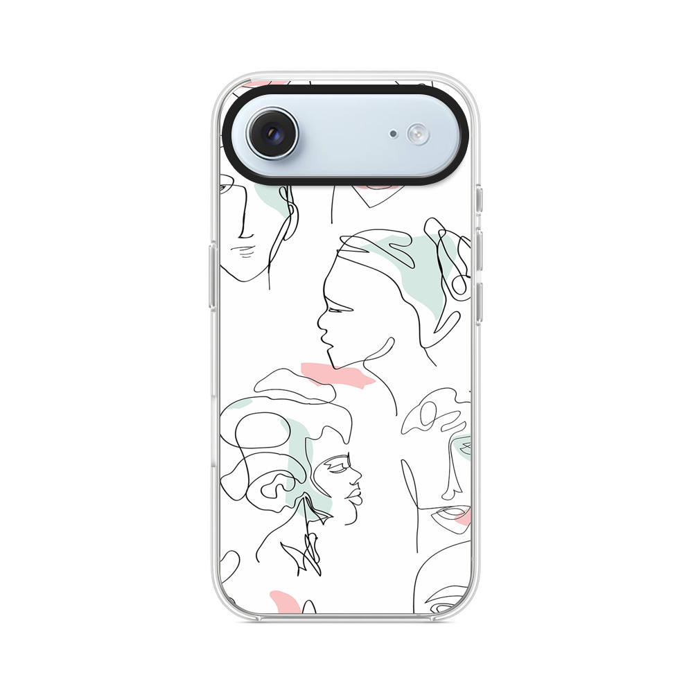 抽象的な顔のパターン iPhone Airオリジナルケース