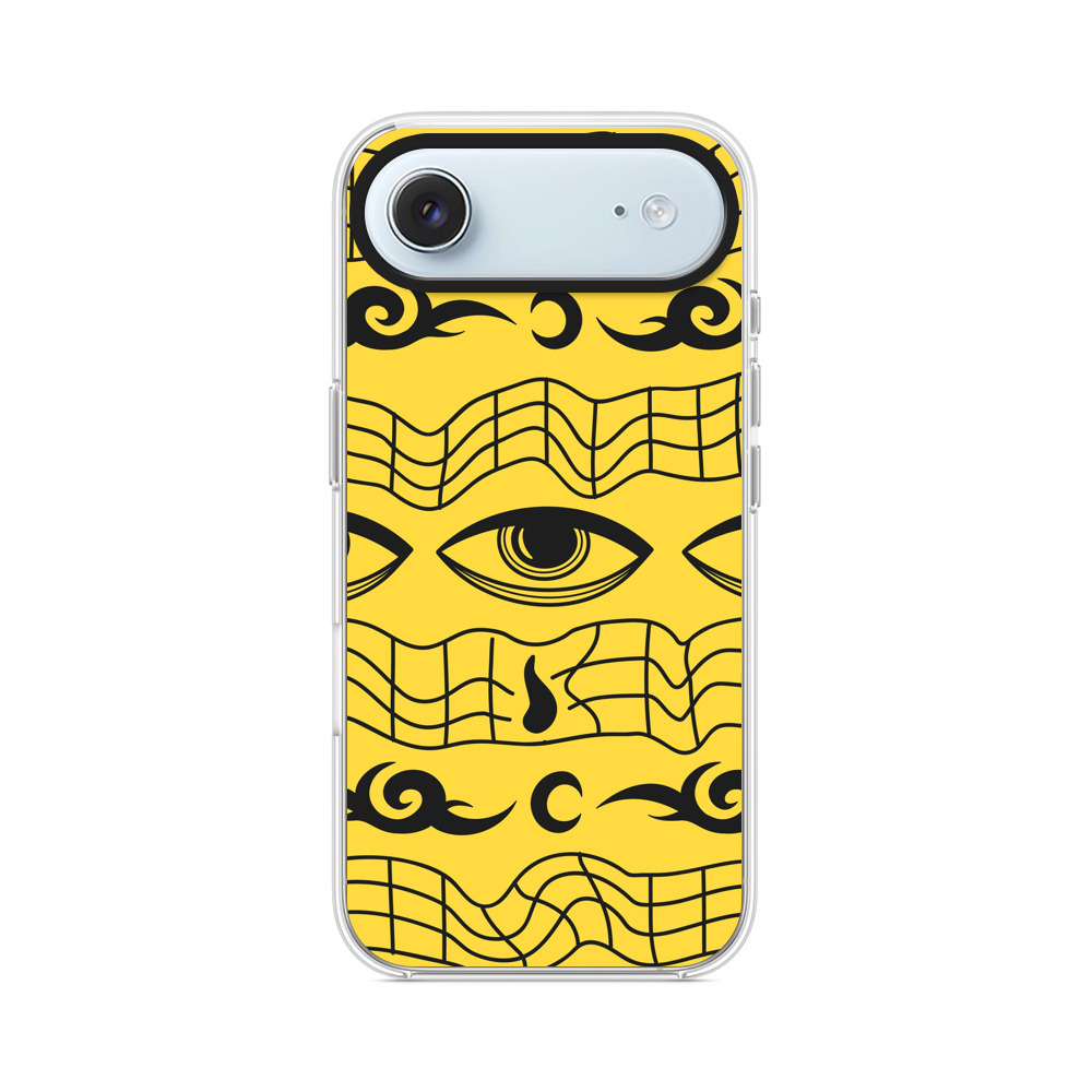 抽象的な目と音楽模様 iPhone Airオリジナルケース