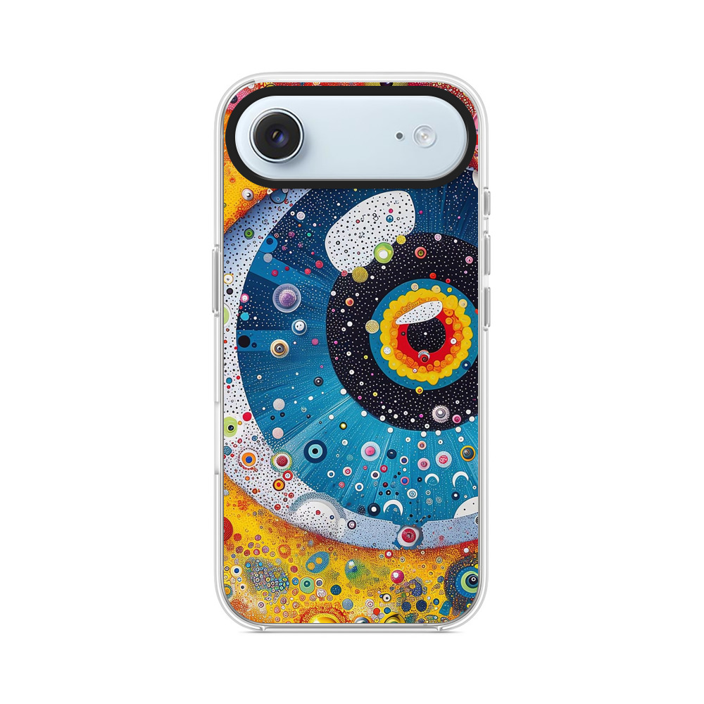 カラフルな目の抽象画 iPhone Airオリジナルケース