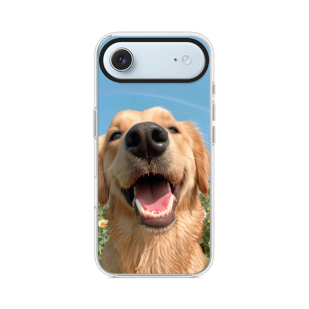 笑顔のゴールデンレトリバー犬ケース用写真 iPhone Airオリジナルケース