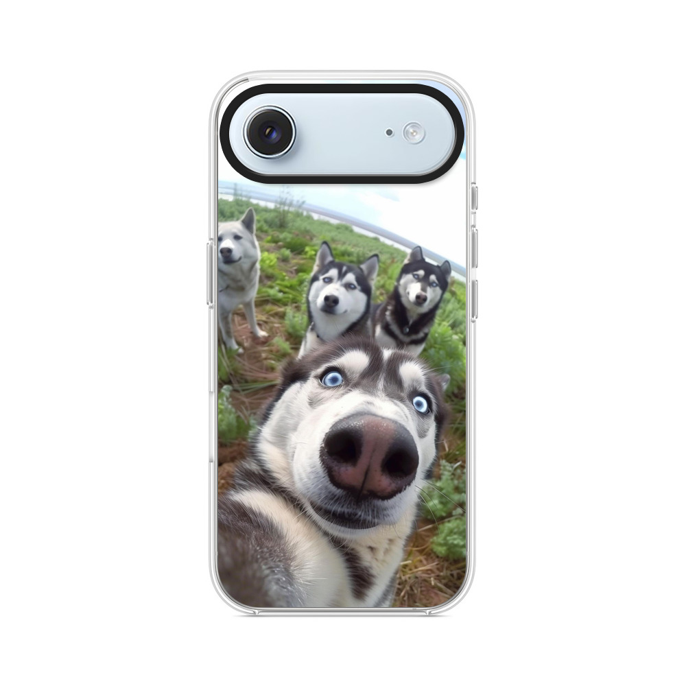 元気なハスキー犬の群れ iPhone Airオリジナルケース