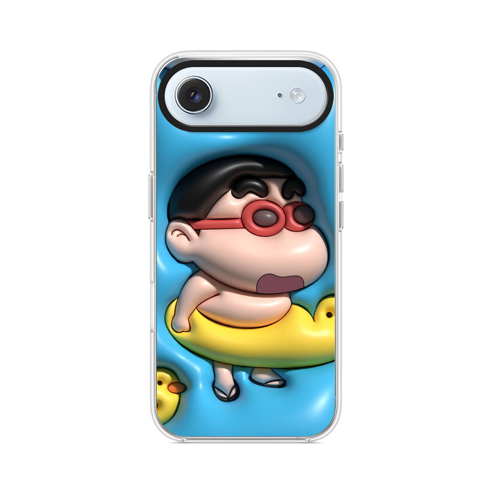 アヒル浮き輪のキャラクター iPhone Airオリジナルケース