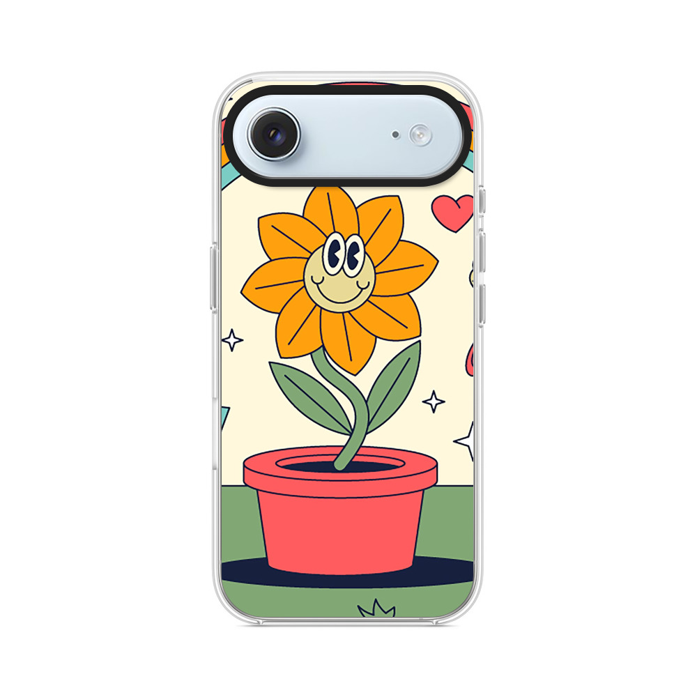 花と虹のイラスト iPhone Airオリジナルケース